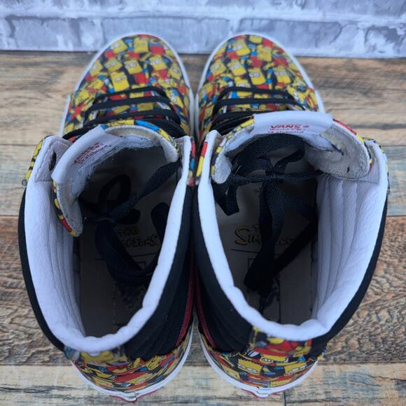 Vans Sk8 Hi The Simpsons Bart Black White Red Mens Size 9.5 Rare - Picture 9 of 12